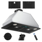 30" Under Cabinet Range Hood Kitchen Stove Vent Hood, with 900 CFM, 4 Speed Gesture Sensing&Touch Control Panel