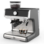 Espresso Coffee Machine with Grinder, 20 Bar Semi-Automatic Espresso Maker with Milk Frother Steamer Wand for Cappuccino, Latte, Macchiato, 2.8 L Water Tank, PID Temperature Control