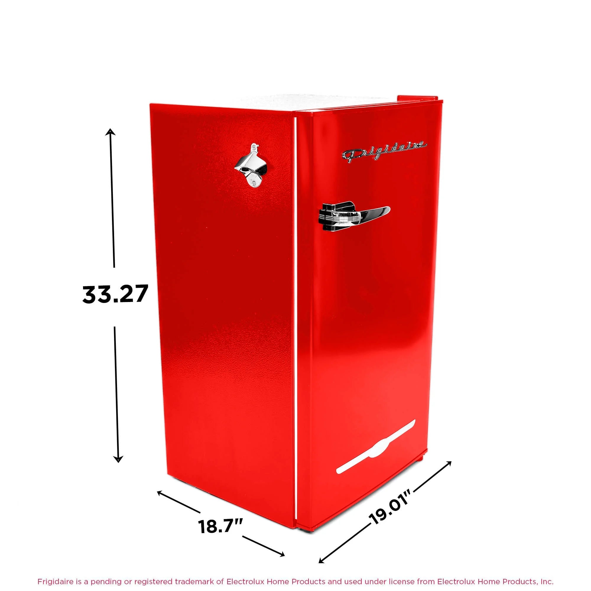 Frigidaire EFR376-C-PINK 3.2-Cu.-Ft. 65-Watt Retro Bar Fridge with Side Bottle Opener (Pink)