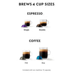 Nespresso New Vertuo Plus Deluxe Coffee and Espresso Machine by De'Longhi, Black, Single-Serve Brewers