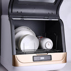Portable Countertop Dishwasher W/Steam& Air-dry Function, 4 Washing Programs, 360° Streak-free Deep Cleaning for Home Apartments& Rvs (12-20pc Once)