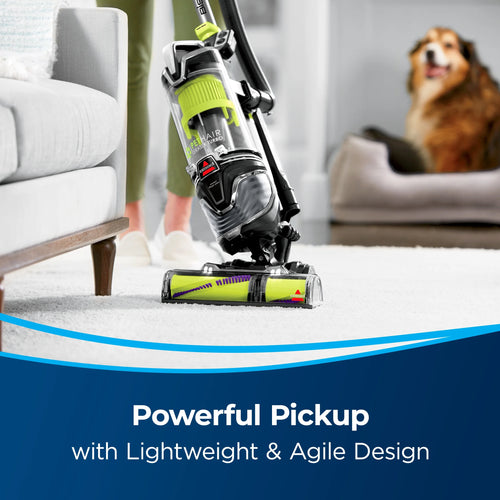 BISSELL Upright Vacuum, Pet Hair Eraser Turbo Pet Friendly, Bagless, Hard Floor and Carpet, with Tangle Free Brush Roll, Extension Wand, 2475, Grey