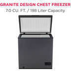 Frigidaire, 5.0 Cu. ft. Chest Freezer, Black Granite Design