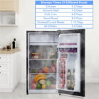 Adoolla 4.3 Cu.Ft. Single Door Mini Refrigerator with Top Freezer and 7 Adjustable Temperature Settings