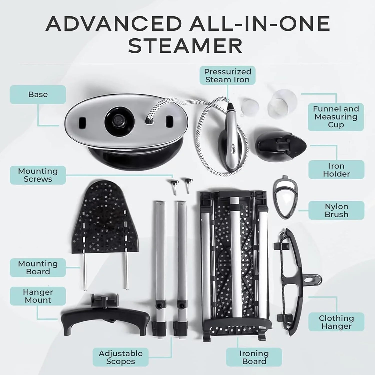 Steam & Go All-in-One Garment Steamer & Clothes Iron with Ironing Board & Hanger