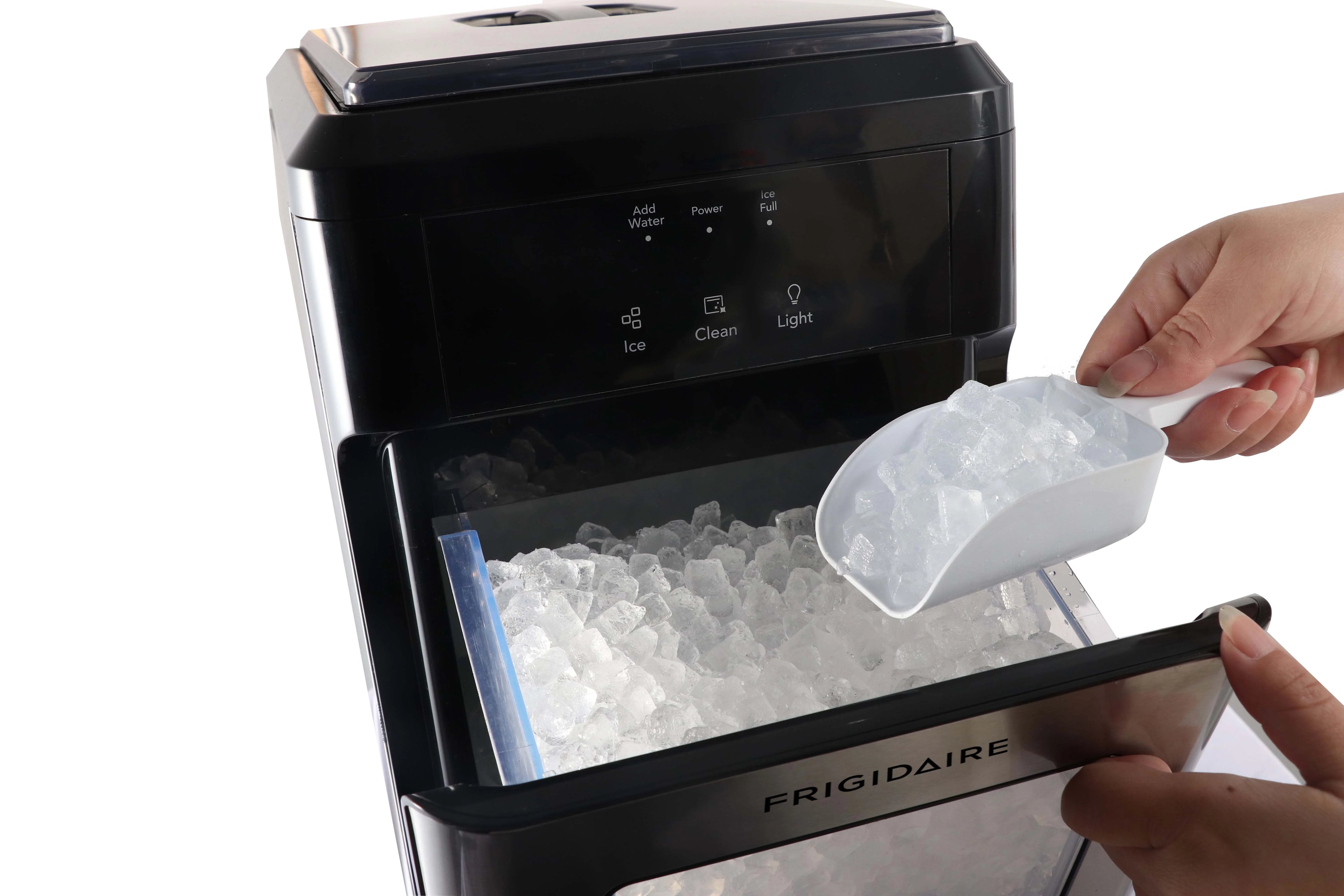 Frigidaire 44 lbs. Crunchy Chewable Nugget Ice Maker EFIC235, Stainless Steel