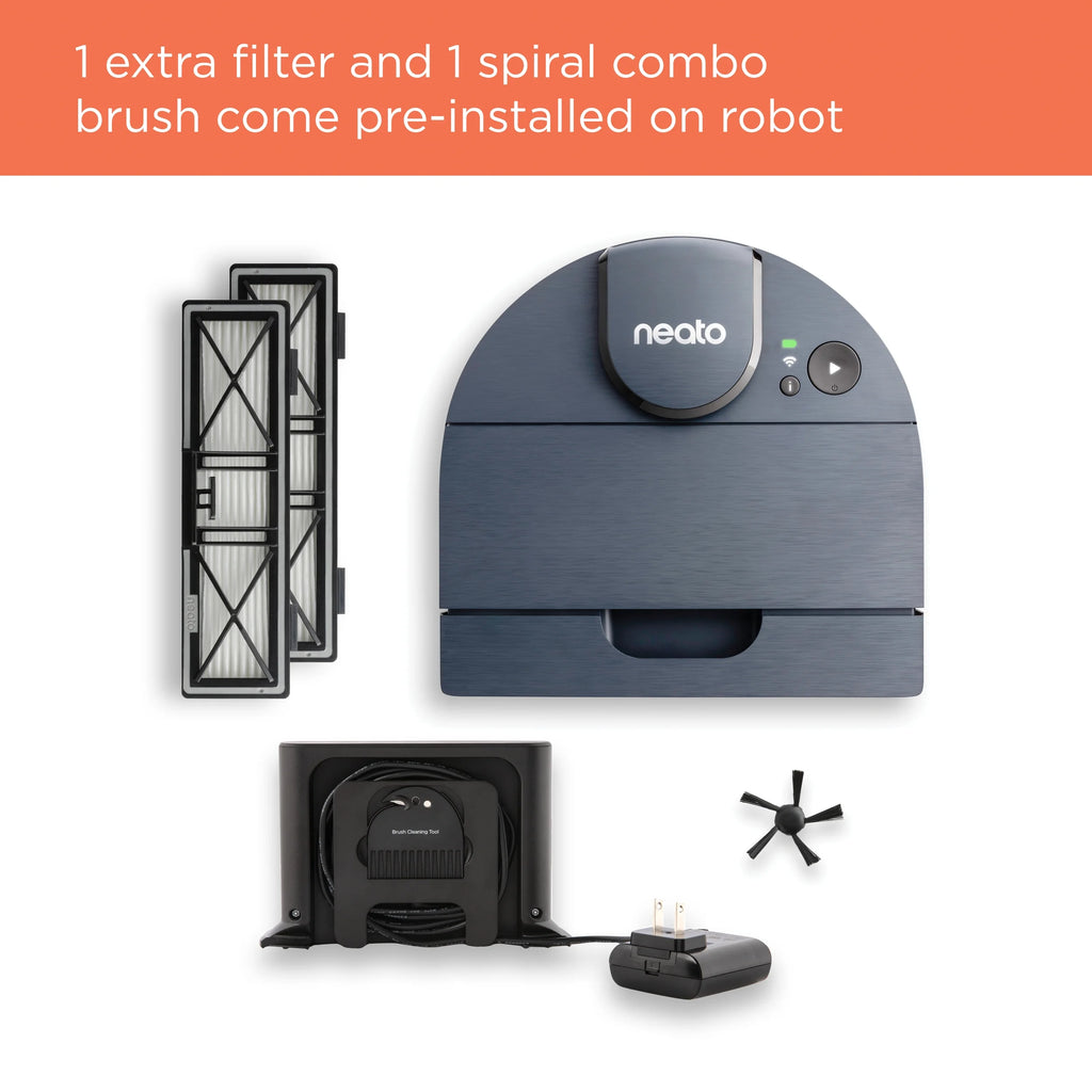 Open Box Neato D8 Intelligent Robot Vacuum Wi-Fi Connected with LIDAR Navigation in Indigo