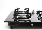 Miumaeov Gas Cooktop 30" Tempered Glass Gas Hob LPG/NG Cooktops Cooker Cooktop High Power Burners Kitchen Cooktop Black