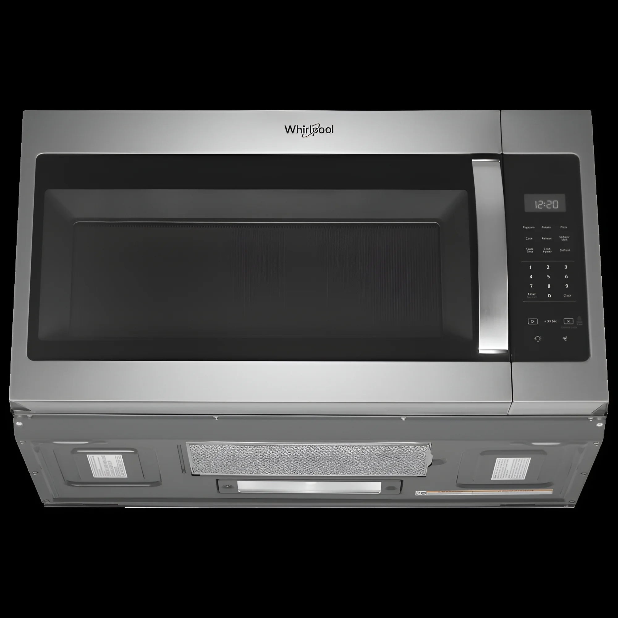 Whirlpool 1.7 Cu. Ft. Microwave Hood Combination Black