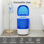Costway Portable Washing Machine 5.5 lbs Mini Top Load Washer with Removable Spin-Dry Tub Blue