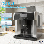 TABU 40Lbs/24H Countertop Ice Maker Machine,3 in 1 Ice Maker with Water Dispenser,Crushed Ice,Black