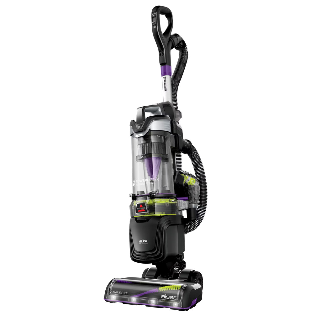 BISSELL Upright Vacuum, PowerLifter Allergen Pet Rewind, Pet Friendly , Bagless, HEPA filter, with Tangle Free Brush Roll, Swivel Steering and LED Headlights, 3404, Black