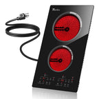 Nardea Two Burner Electric Cooktop 110V Plug in
