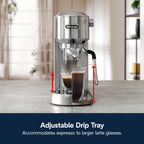 De'Longhi Dedica Duo Espresso Machine, Compact Size with Built in Frother for Latte Art, Brew Espresso, Cold Brew, Lattes & More, Stainless Steel