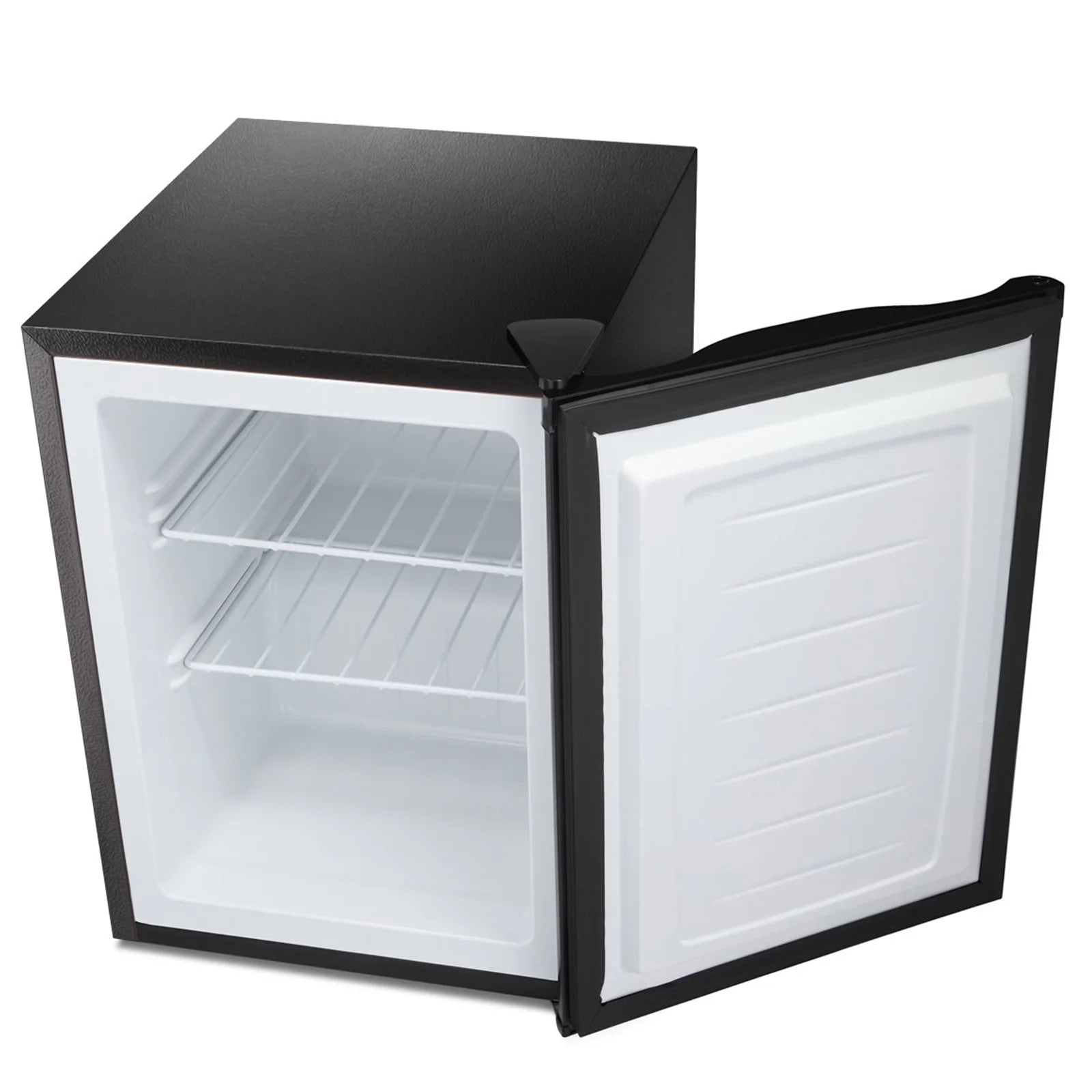 KNDKO 2.6Cu.ft Upright Freezer, Mini Freezer with Reversible Single Door, Removable Shelves, Adjustable Thermostat for Home/Kitchen/Office, Silver