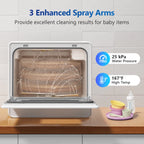 AIRMSEN 5-Place Settings Portable Countertop Dishwasher with 5L Built-in Water Tank, Ultra-Slim Dishwasher Upgrade 3 Spray Arms, 12H Delay Start and Salt Chamber Function, ZMW-DUHA01