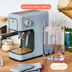 Beautiful Slim Espresso Machine with 20-Bar Pressure, Black Sesame by Drew Barrymore