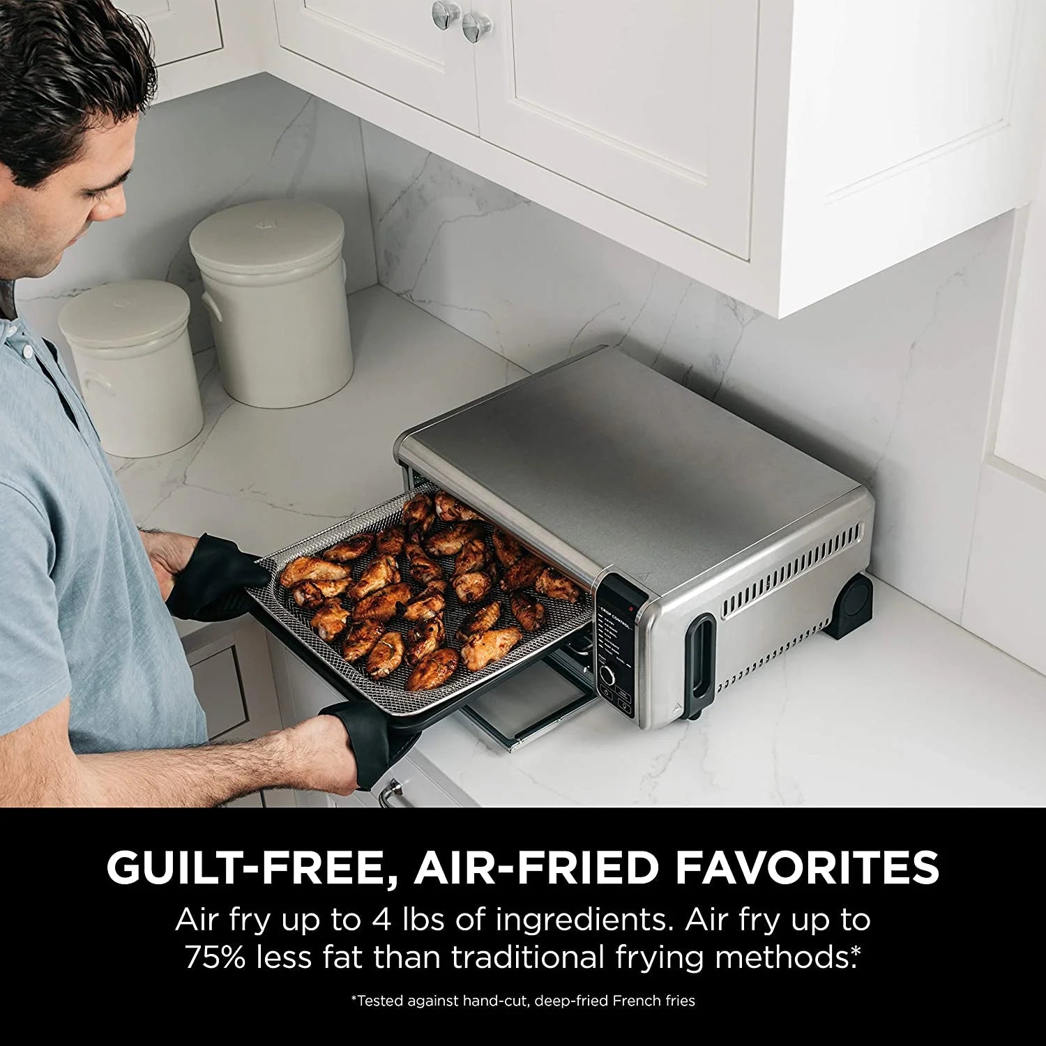 Restored Ninja SP101SI Foodi 8-in-1 Digital Air Fry, Large Toaster Oven Steel (Refurbished)