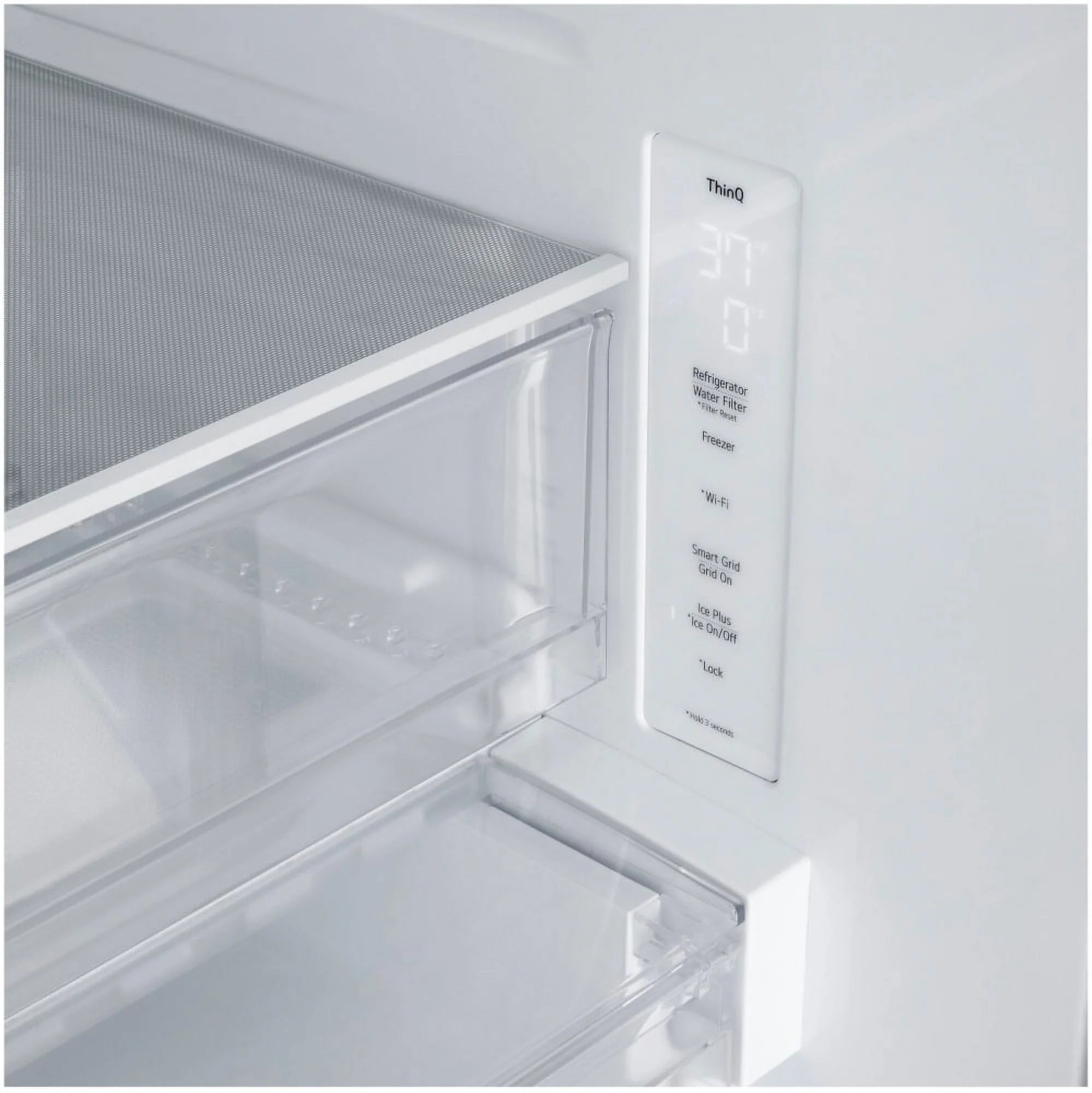 LG Counter Depth French Three Door Refrigerator, Silver