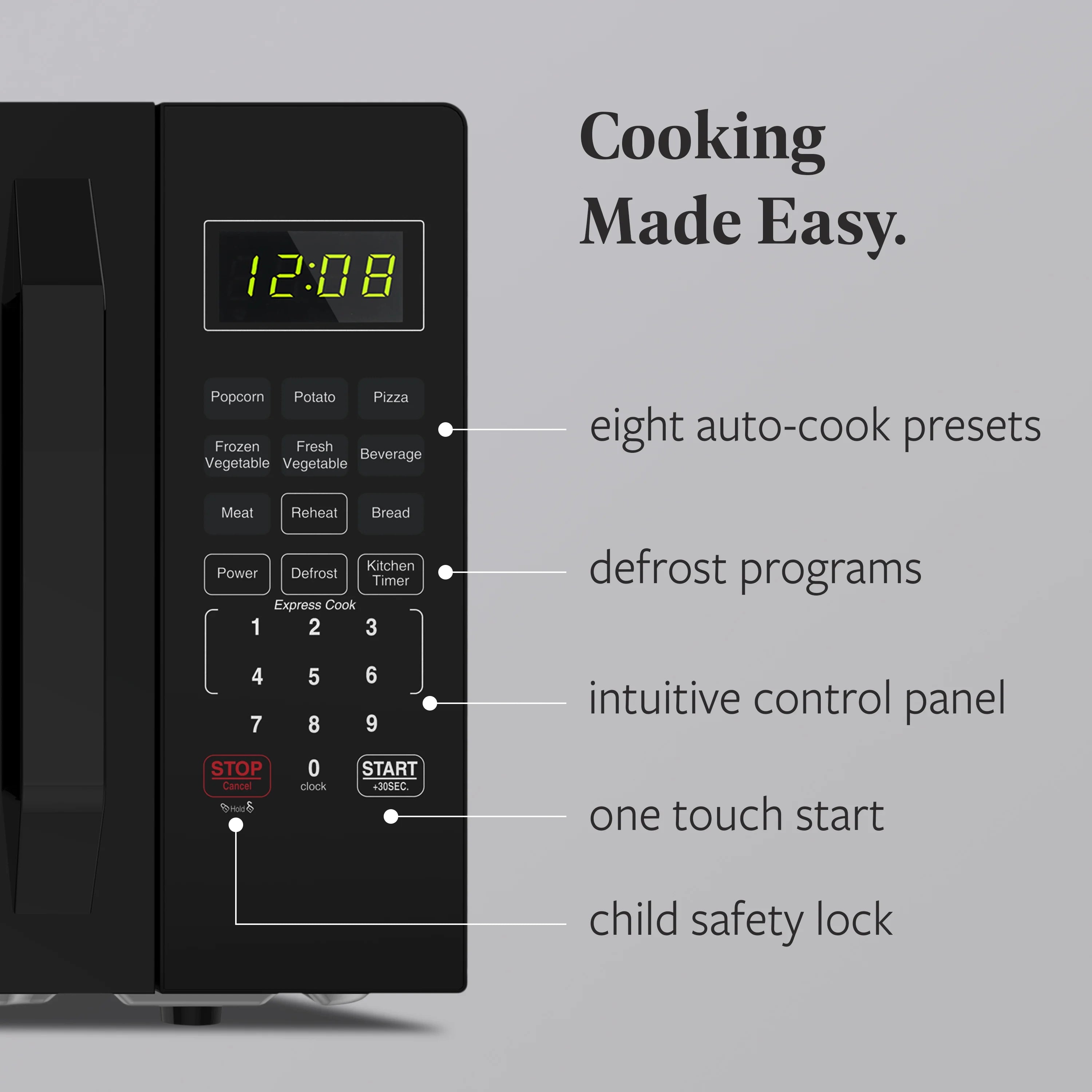 Farberware 1.1 Cu. Ft. 1000-Watt Compact Microwave Oven, Black