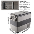 BENTISM 22L Portable Car Refrigerator, 23 Quart RV Fridge, 12/24V DC & 110-240V AC Vehicle Car Truck Boat Mini Electric Cooler for Driving Travel Fishing Outdoor and Home Use