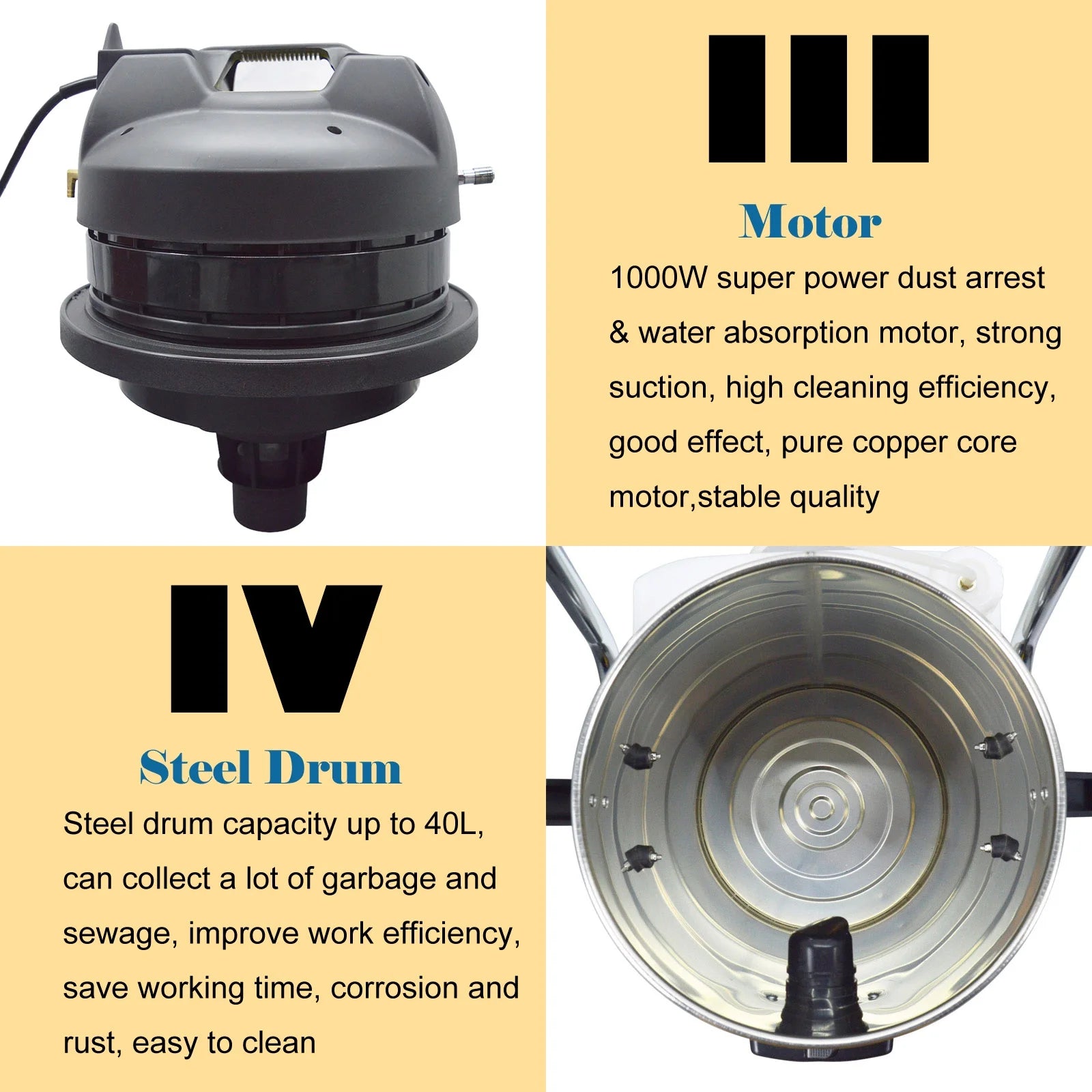 INTBUYING Carpet Cleaning Machine Carpet Extractor 30L/40L/60L/80L 110V/220V