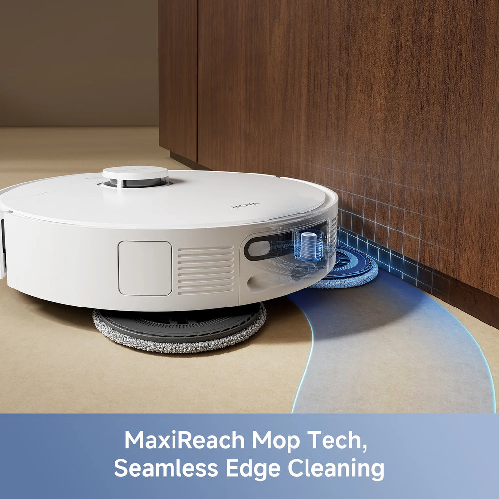 Mova E40 Ultra Robot Vacuum and Mop, 19,000Pa Suction, Extenable & Liftable Mop, All-in-One Station, Auto-Empty, Auto Washing & Hot Air Drying, 360��Obstacle Avoidance, App & Voice Control
