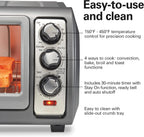 6 Slice Convection Toaster Oven With Easy Reach Roll-Top Door, Bake, Broil & Toast Functions, Auto Shutoff, Silver (31123DA)