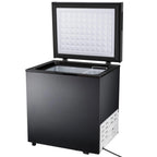 Auseo 2.5 cu. ft. Chest Freezer with 2 baskets Free Standing Top open Door Deep Compact Freezer Suitable for Home/RV/Kitchen/Office-Black