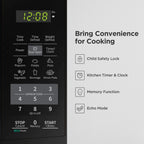 Countertop Microwave with Sound On/Off, Eco Mode, and Convenient One-Touch Button, 0.7 Cubic Foot, White