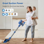 UMLo Cordless Vacuum Cleaner, 6-in-1 Stick Vacuum with 2200 mAh Battery for Home Carpet Hardwood Floor Pet Hair, N3S
