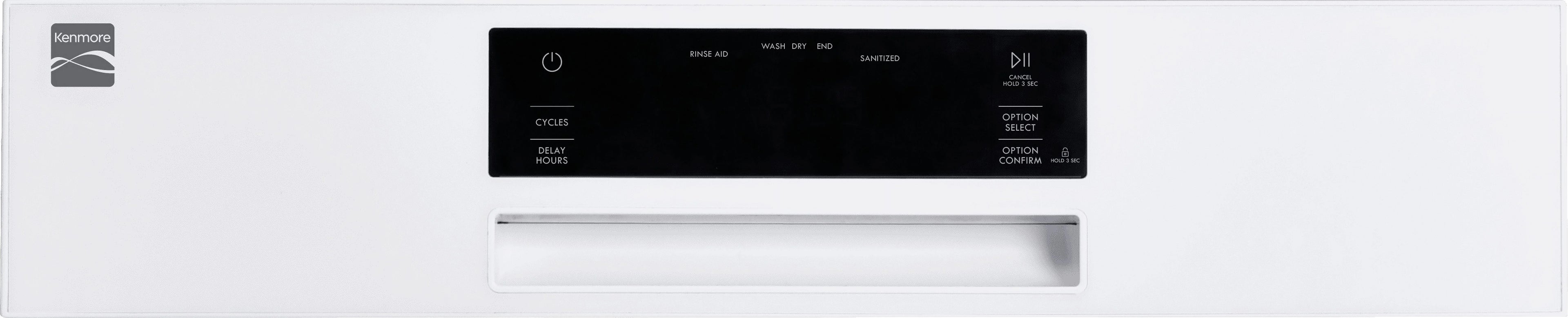 Kenmore 02214592 Built-in 24" Stainless Steel Tub Dishwasher, SmartWash, White, 34"H x 24"W x 25"D