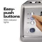 Hamilton Beach Digital 4-Slice Toaster with 3 Preset Functions & Removable Crumb Tray, Stainless