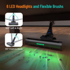 Cordless Vacuum Cleaner, 23kPa, Lightweight Stick Vacuum for Hard Floor, Carpet, Pet Hair, 55 Mins Runtime, Blue