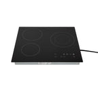 Electric Ceramic Cooktop, 24inch 3 Burners Electric Cooktop with Time Adjustable Function 9 Heating Levels Electric Stove Top
