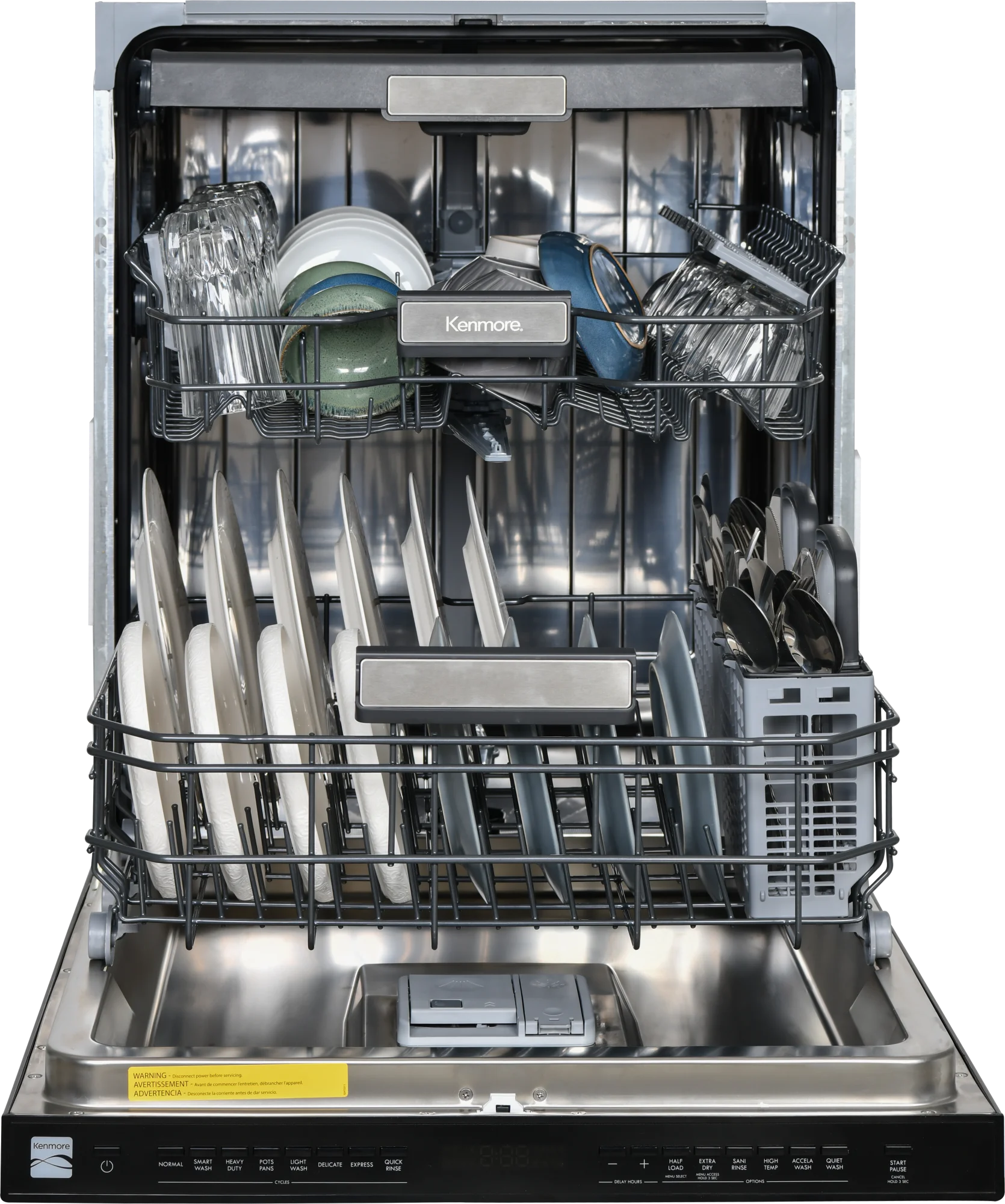 Kenmore 02214622 Built-in 24-inch Stainless Steel Tub Dishwasher, White, 34"H x 24"W x 25"D