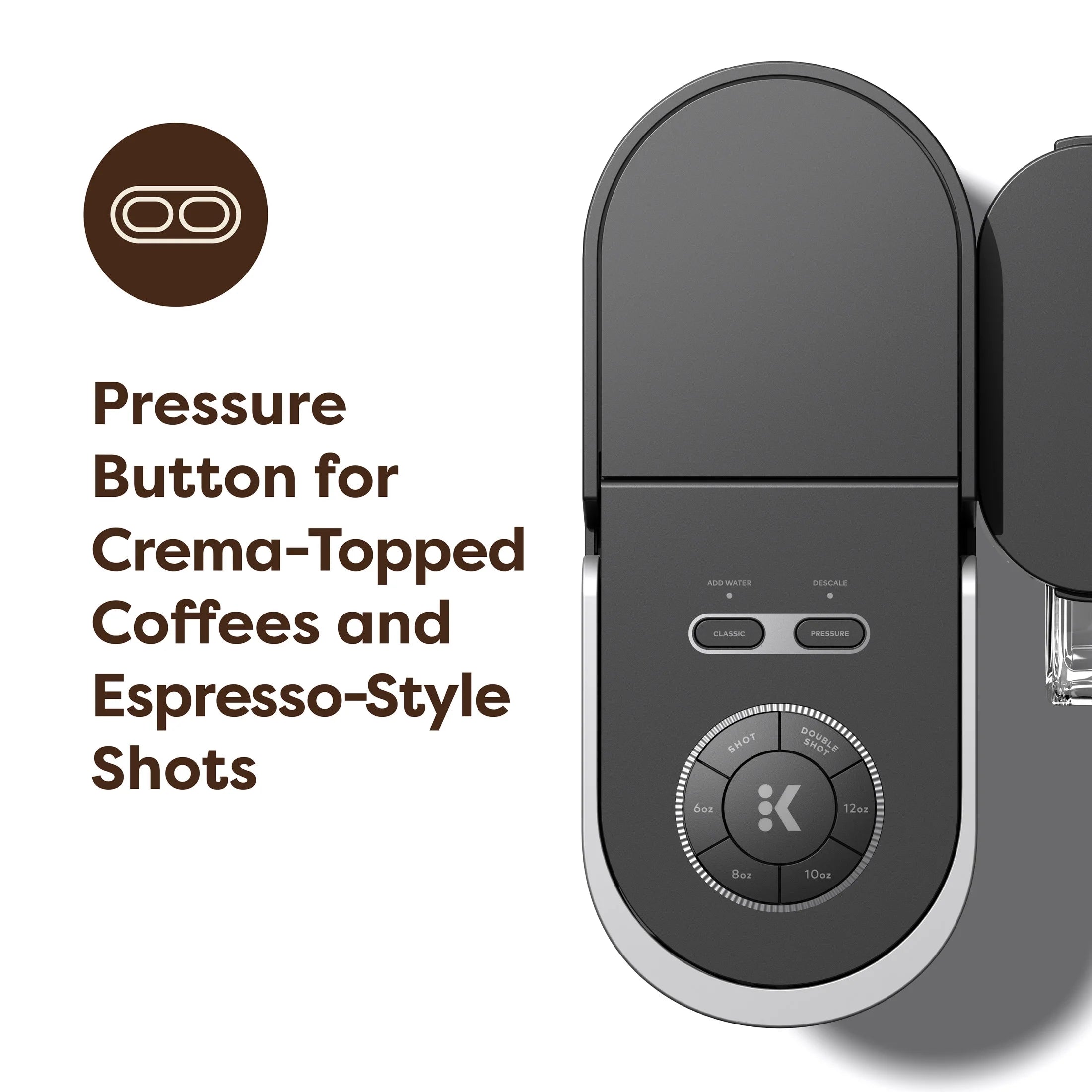 Keurig K-Crema Single Serve K-Cup Pod Coffee Maker