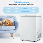 Costway 3.5 Cubic Feet Removable Storage Basket Chest Freezer