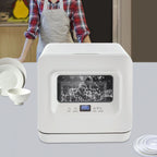 Compact Countertop Dishwasher - 785W, 120V, White, Touch Control, Efficient Dishwashing for Small Spaces, Ideal for Apartments, Dorms, RVs, and Offices
