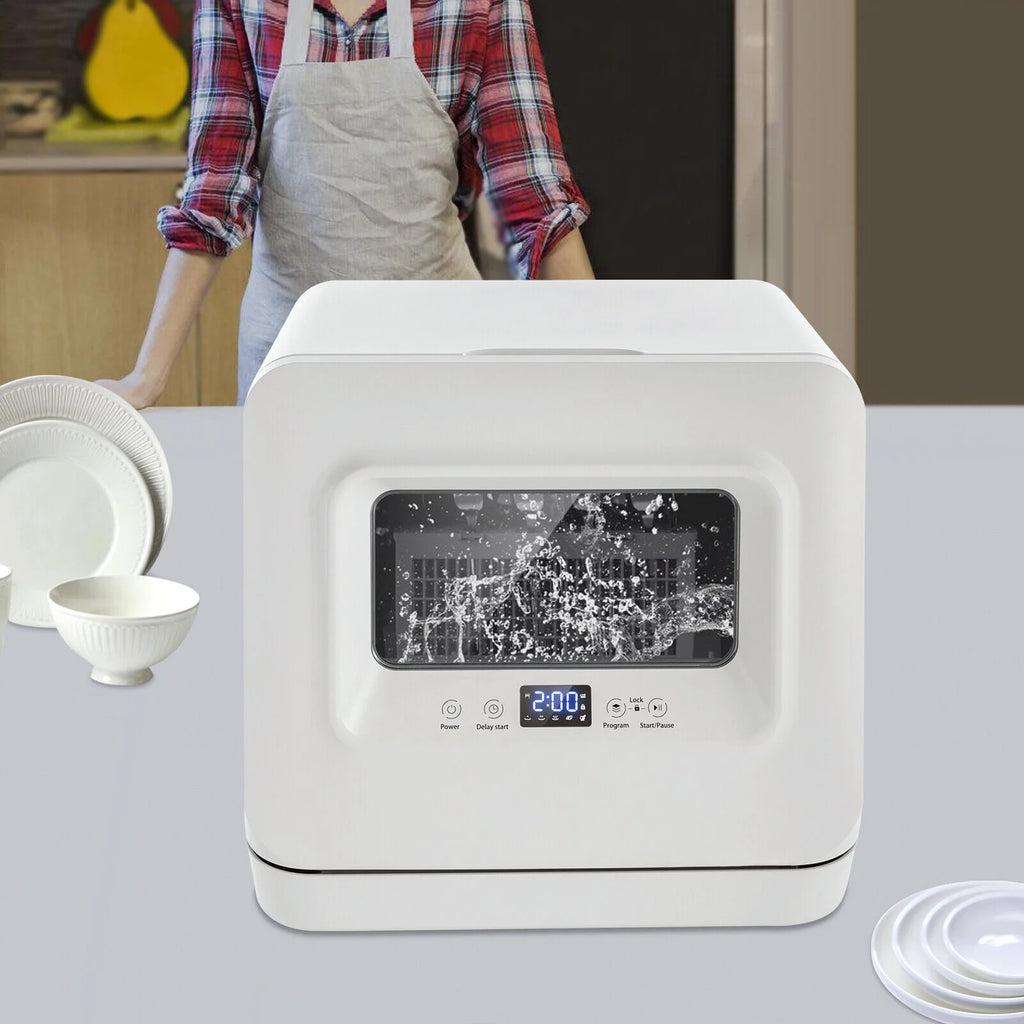 785W Portable Dishwasher, Leak-Proof, Air Dry, IPX1 Waterproof, 3-in-1 Mini Dishwasher with Water Tank for Kitchen