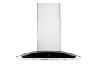 Hauslane|Chef Series WM-639 30-inch Wall Mounted Range Hood | Contemporary Design Professional Suction | Dishwasher Safe Baffle Filters, 3 Speed Settings, Touch Control Panel