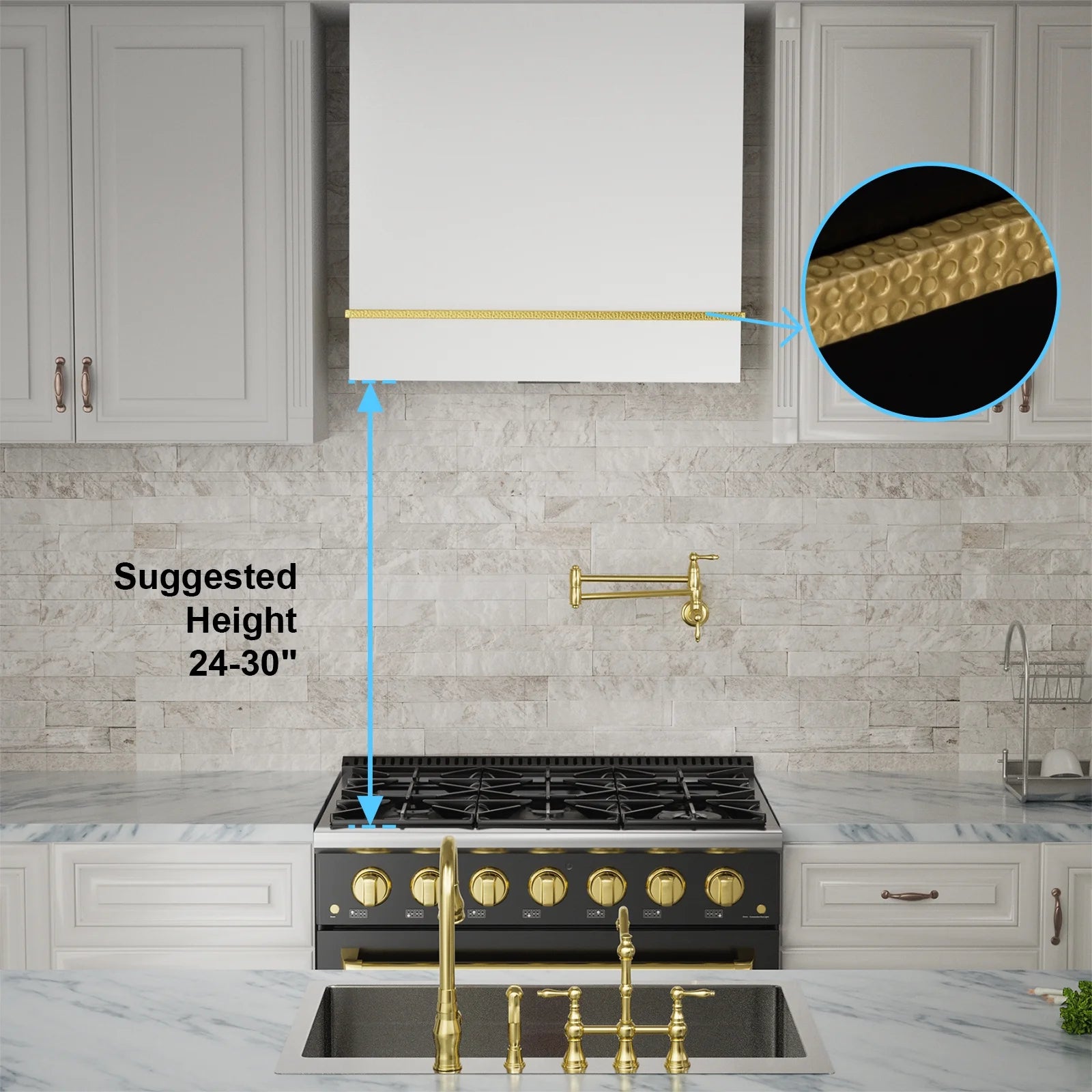 Akicon Range Hood 30 Inch, 600 CFM Ducted Vent Hood, Stainless Steel Box Kitchen Hood with 2 LED Lights, Removable Baffle Filters, Stove Hood Vent for Kitchen, 3 Speeds, Wall Mounted (AK-HS30HB-JBC)
