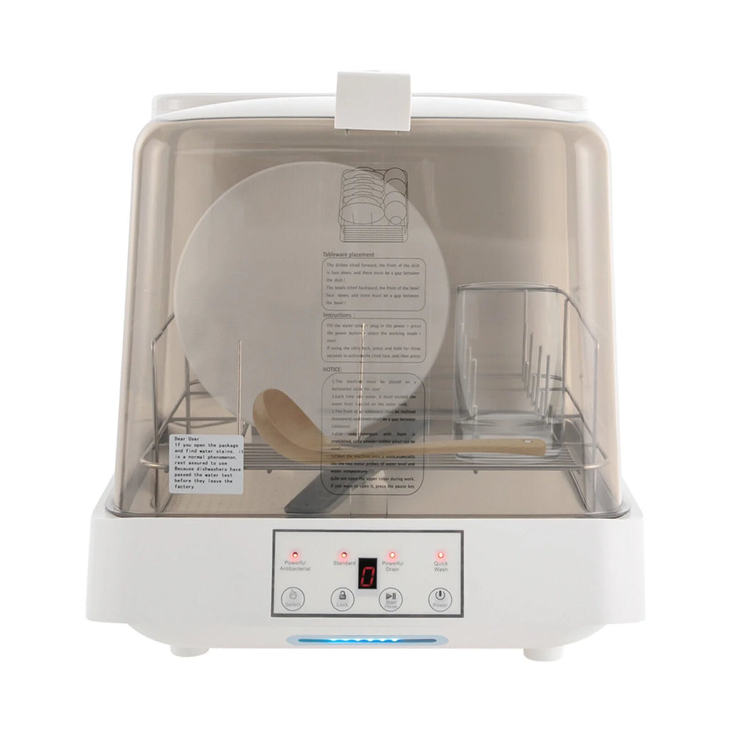 Portable Mini Dishwasher Countertop Dish Washing Machine W/ Washing Programs