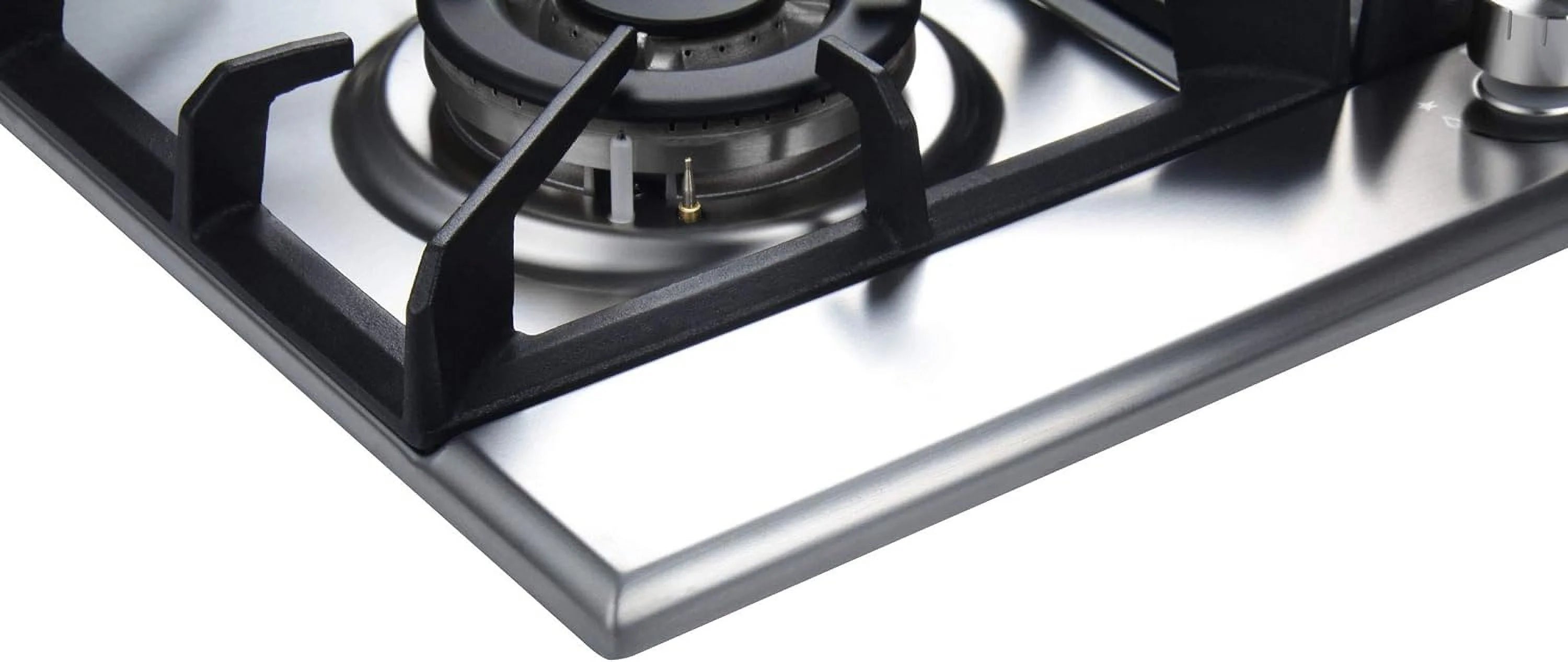 K&H 4 Burner 24 Inch Built-in LPG Gas Stove Top Stainless Steel Surface Cast Iron Cooktop UL / ETL Certified 4-24-SSW-LPG
