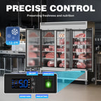 Coolski 82" W Commercial Freezer 72 Cu.ft 3 Door Reach-in Stainless Steel Commercial Freezer