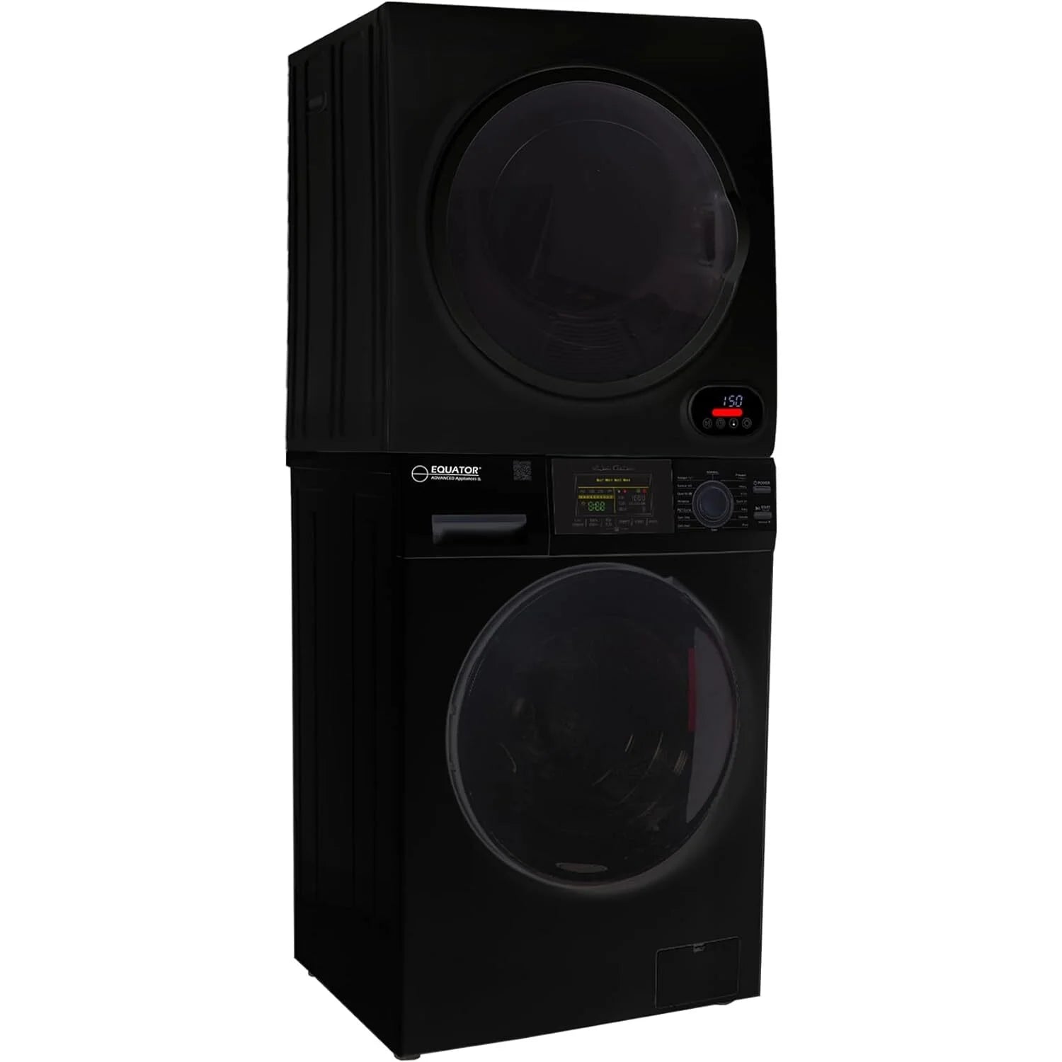 Equator Advanced Appliances Stainless Steel Washer/Compact Short Dryer in Black