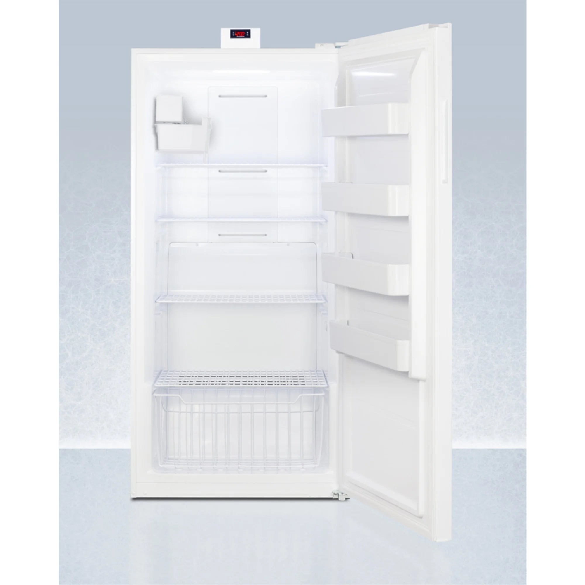 Upright 22 cu.ft. all-freezer with icemaker in white
