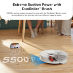 Roborock Q8 Max Robot Vacuum and Mop with Obstacle Avoidance, LiDAR Navigation, 5500Pa Suction Power, and App Control(White)