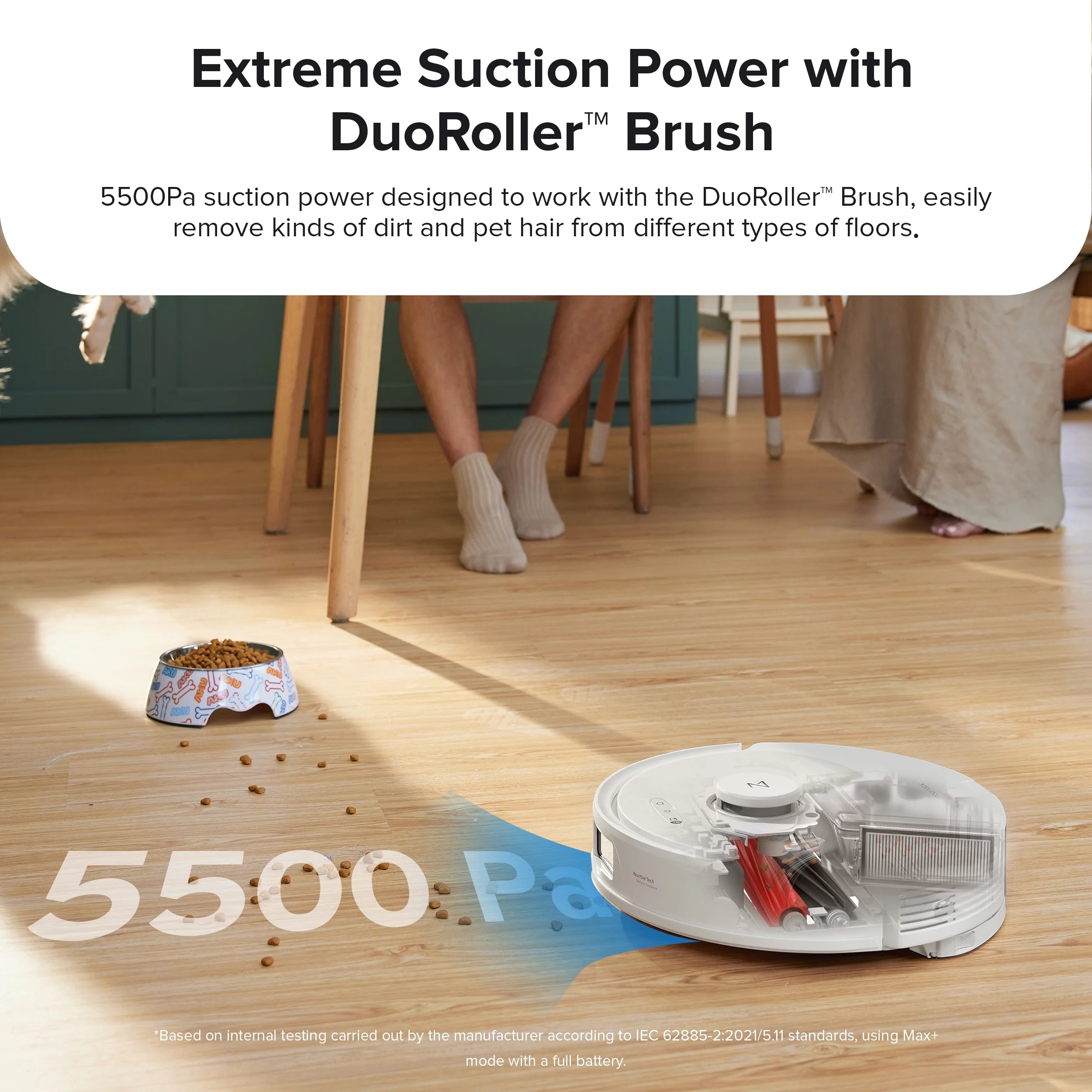 Roborock Q8 Max Robot Vacuum and Mop with Obstacle Avoidance, LiDAR Navigation, 5500Pa Suction Power, and App Control(White)