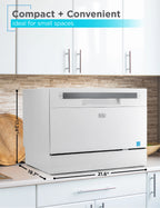 BLACK?Ӕ BCD6W Compact Countertop Dishwasher, 6 Place Settings, White